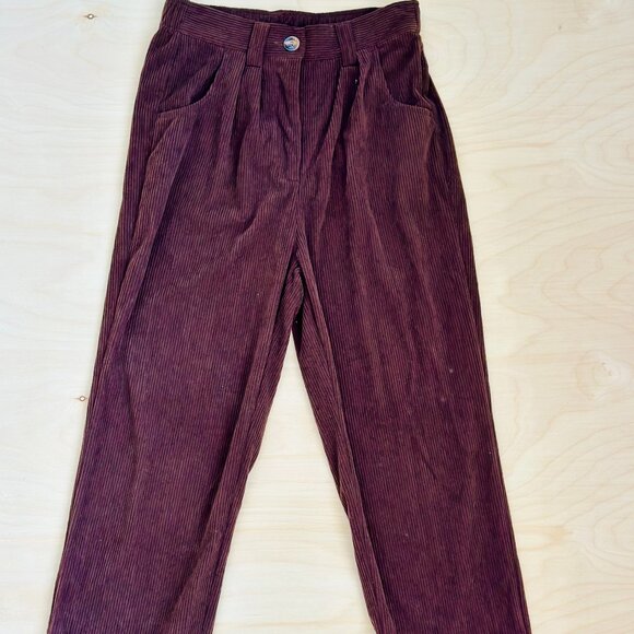 Halara Corduroy Casual Pants Brown Corduroy Pants Size M EUC - Picture 3 of 6